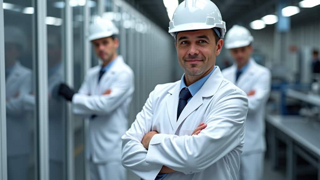 Technicien en train de prendre les mesures d