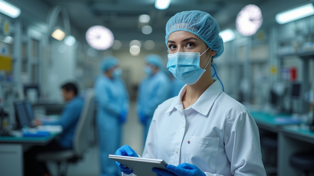 Technicien en train de procéder à l