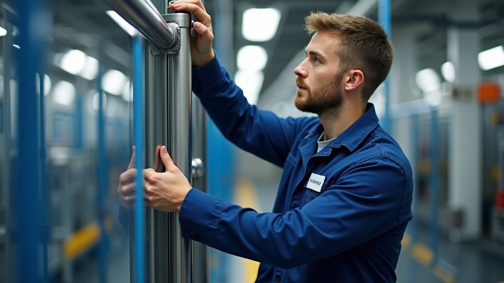 Technicien en train de réaliser la maintenance d