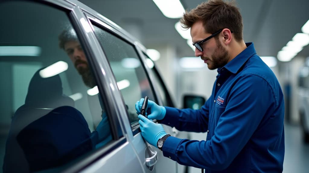 Technicien en train de vérifier le fonctionnement d