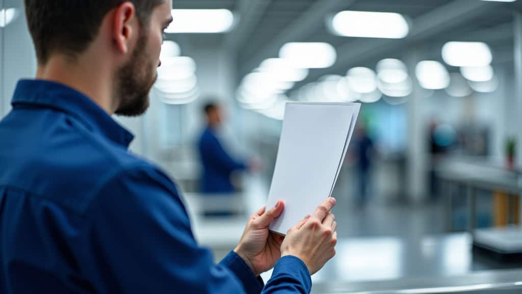 Technicien en train de vérifier le fonctionnement d