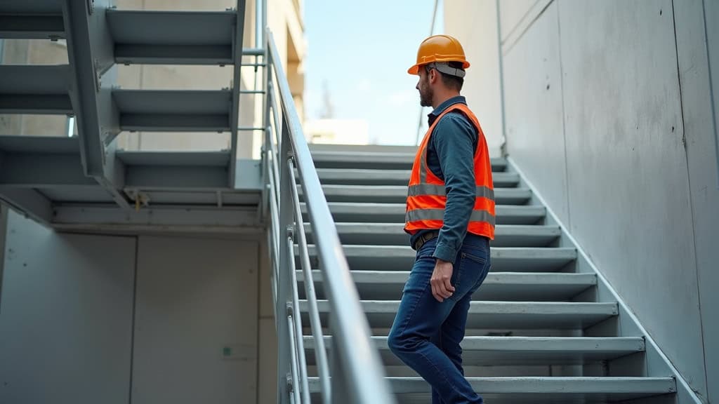 Technicien en train de vérifier un monte-escalier à Molières