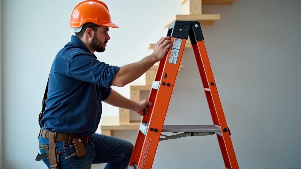 Technicien en train d’installer un monte-escalier à Woincourt