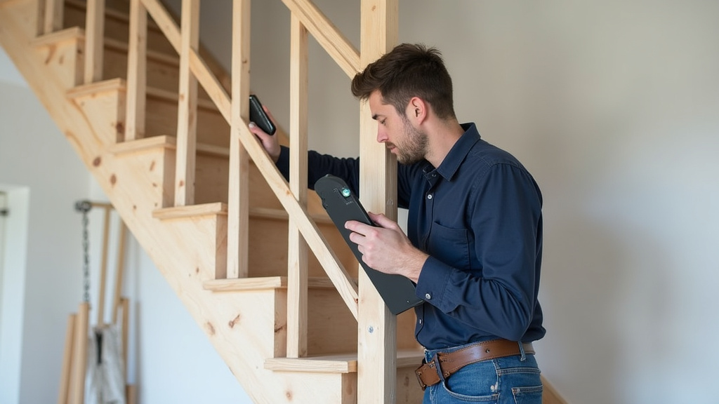 Technicien en train d’installer un monte escalier dans une maison à Challex
