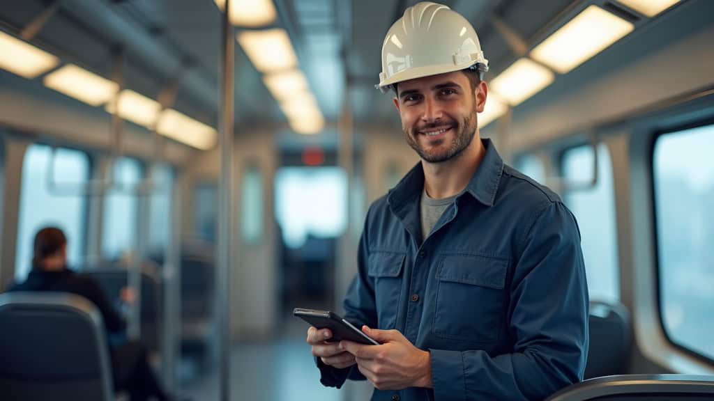 Technicien local en train d