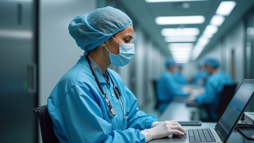 Technicien procédant à l