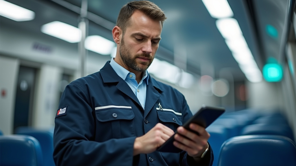 Technicien professionnel en train d