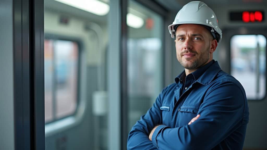 Technicien professionnel en train d