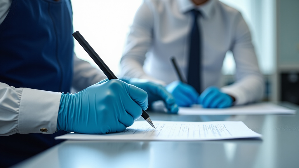 Technicien professionnel en train d