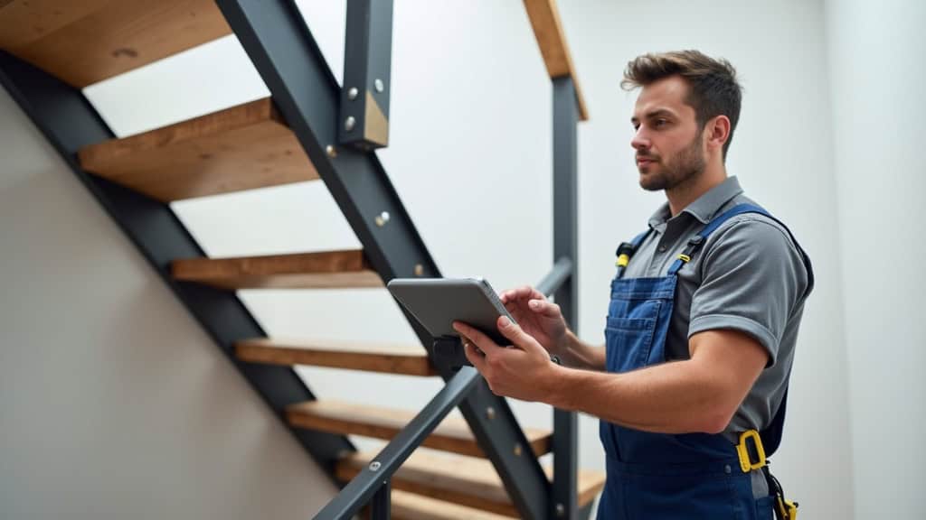 Technicien qualifié installant un monte-escalier à Meroux-Moval