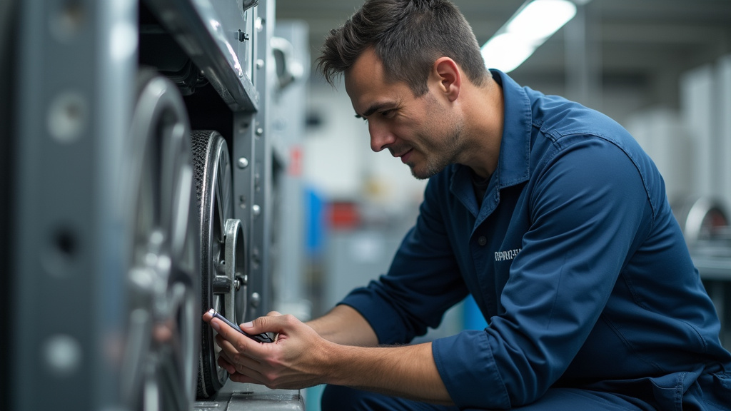 Technicien réalisant la maintenance d