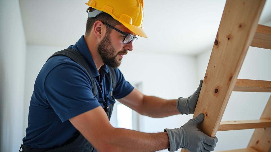 Technicien réalisant une étude personnalisée pour un monte-escalier à Barbezieux-Saint-Hilaire
