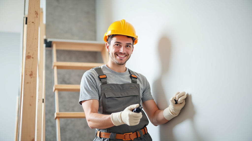 Technicien spécialisé en monte-escalier intervenant dans une maison dans l