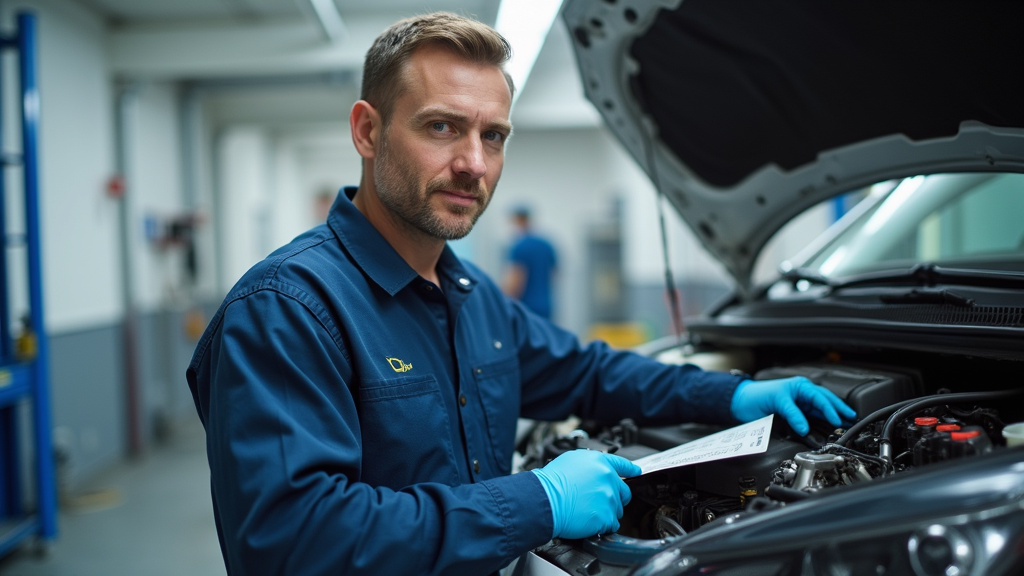 Technicien vérifiant le fonctionnement d