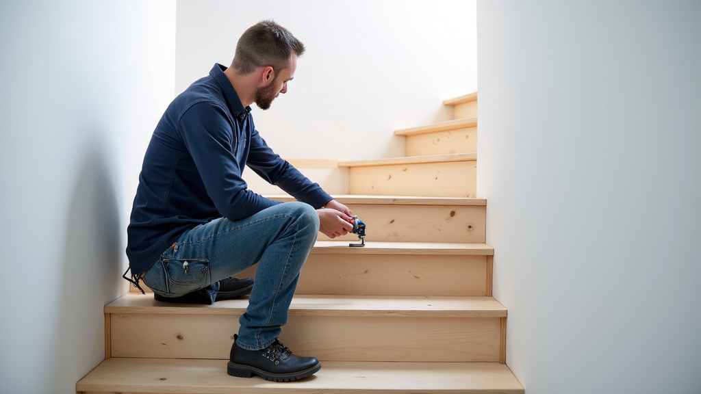 Un installateur professionnel teste un monte-escalier à Saint-Maurice