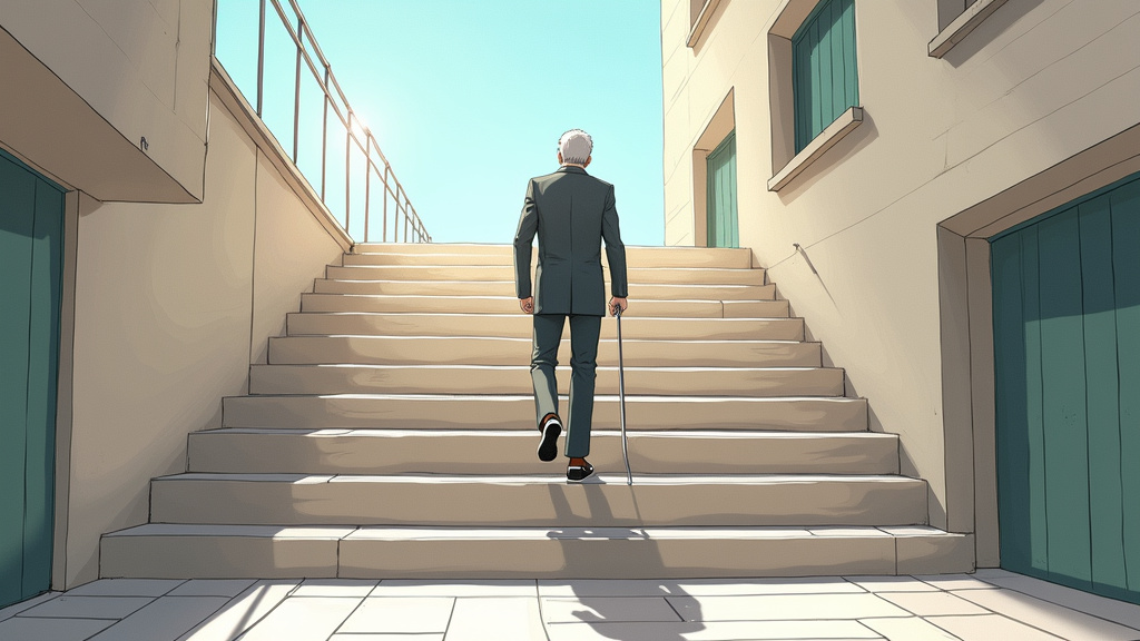 Un résident de Billy-Berclau utilisant son monte-escalier