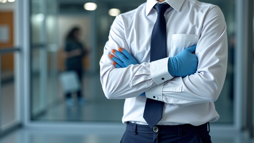 Un technicien en tenue professionnelle explique le fonctionnement d