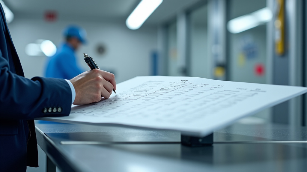 Un technicien en train de vérifier la fixation d