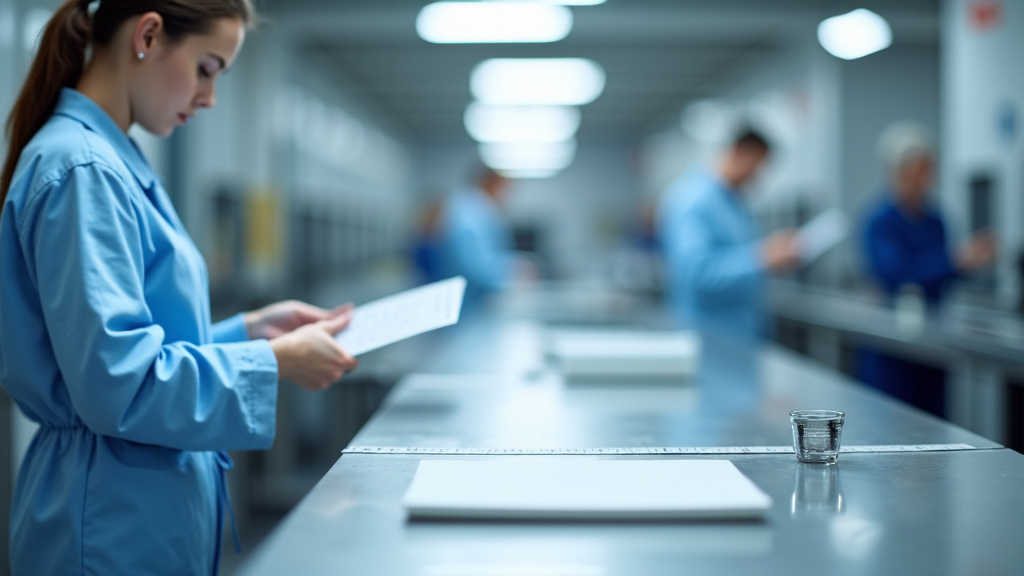 Un technicien prenant les mesures d