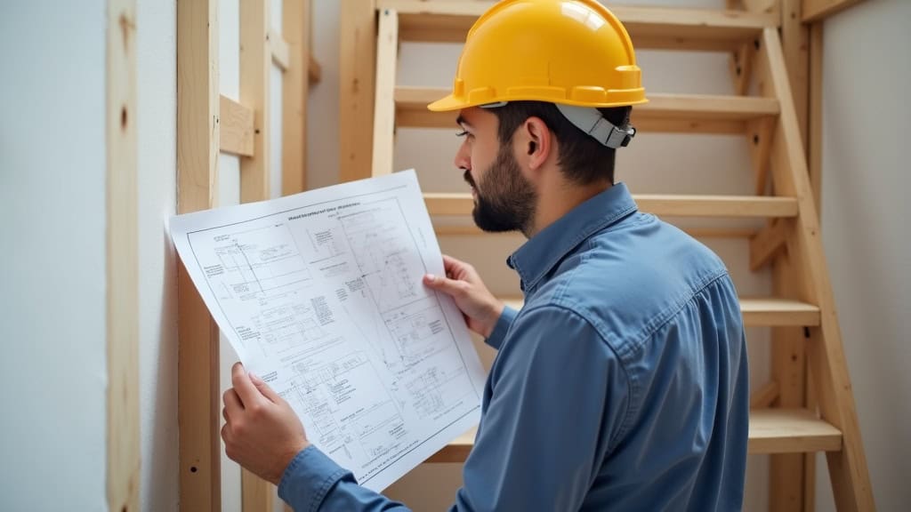 Un technicien présente un devis détaillé pour un monte escalier aux Sables-d
