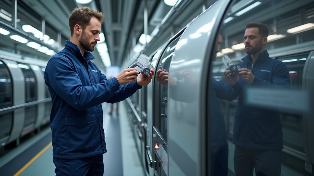 Un technicien spécialisé en train de contrôler le bon fonctionnement d