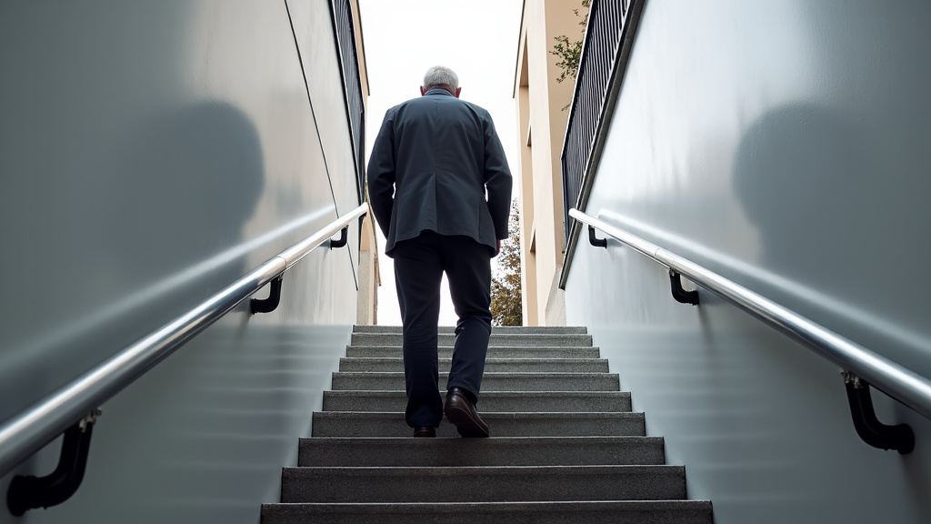 Utilisation d’un monte-escalier par un senior à Saint-Dié-des-Vosges