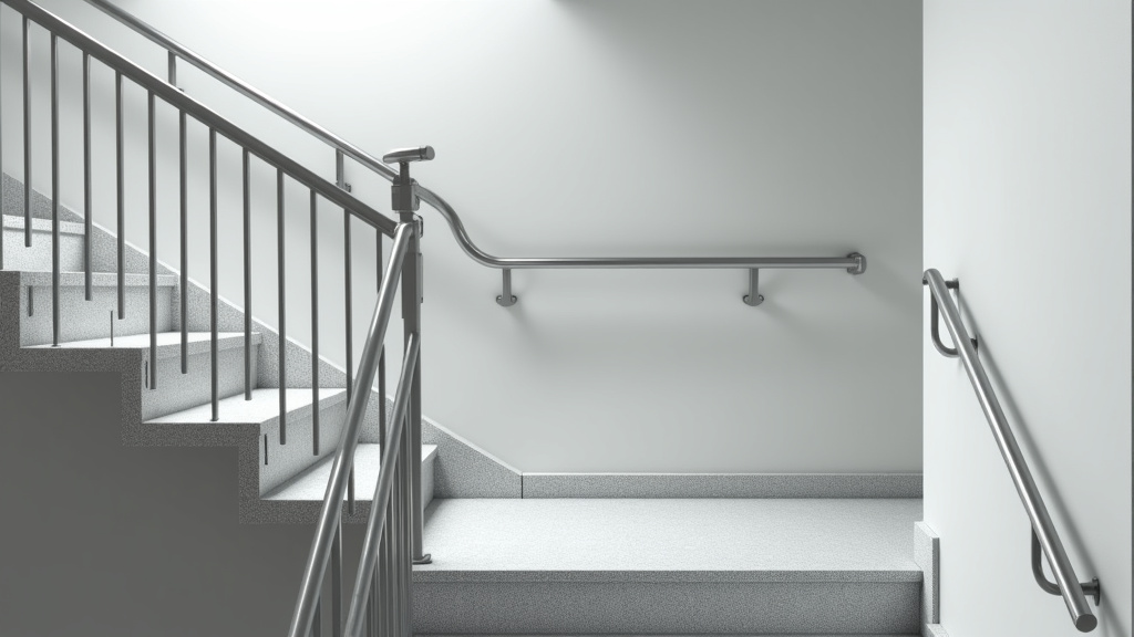 Vue détaillée du rail et du siège d’un monte-escalier en fonctionnement