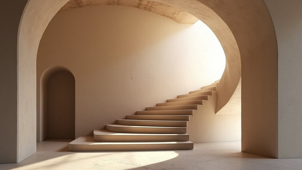 Vue d’un monte-escalier avec siège replié dans un escalier à Marmagne