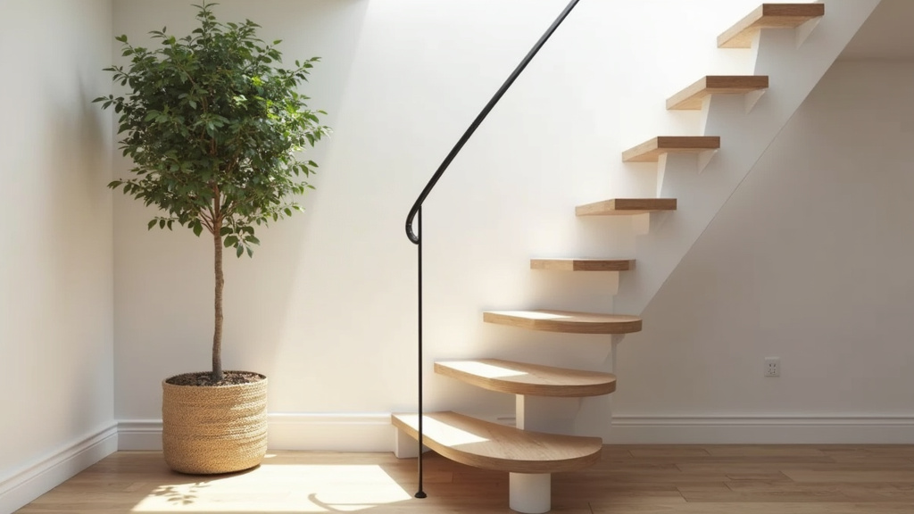 Vue d’un monte-escalier droit en fonctionnement dans une maison de Narrosse