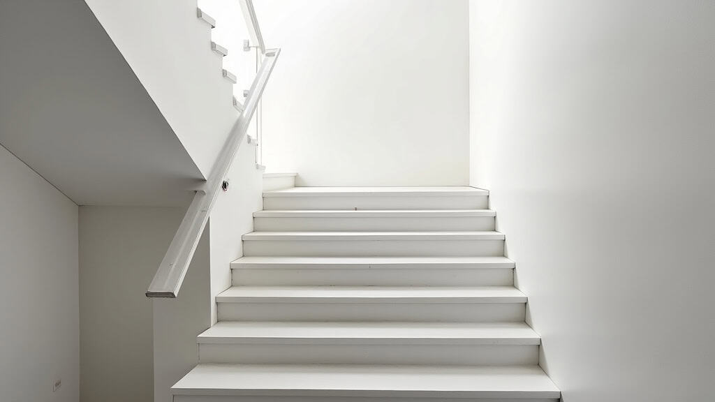 Vue d’un monte-escalier en fonctionnement dans une maison de Solliès-Ville