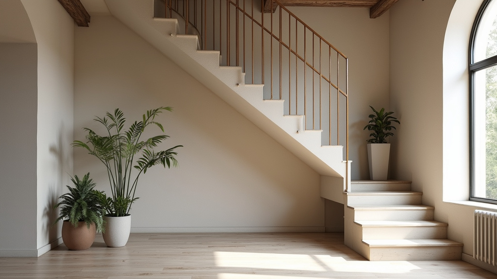 Vue d’un monte-escalier installé dans une maison ancienne de Marçay