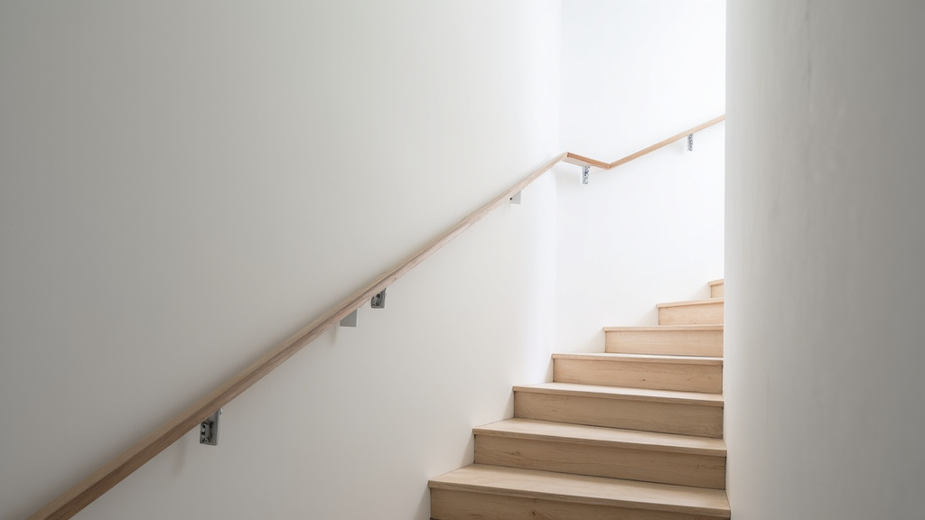 Vue d’un monte-escalier tournant intégré dans un escalier en colimaçon à Aubenas