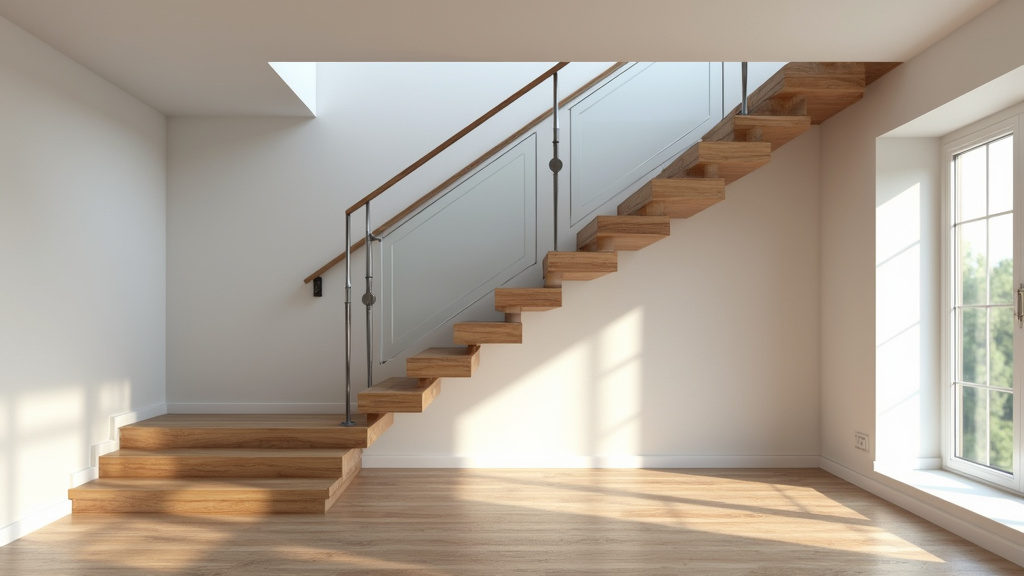 Vue intérieure d’un monte-escalier installé dans une maison moderne