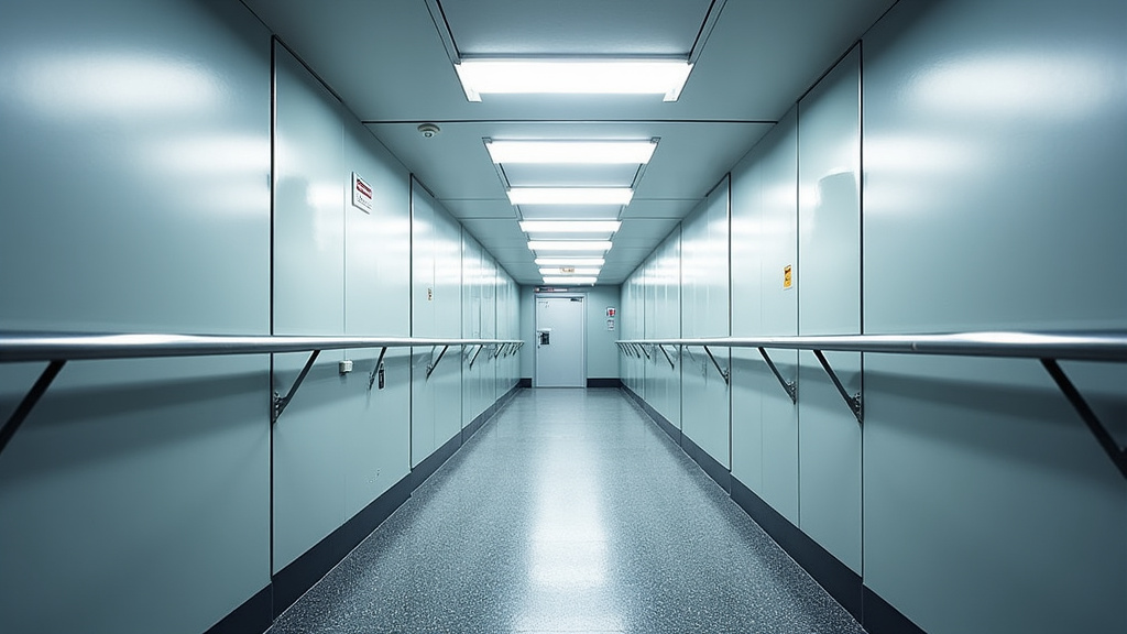 Vue intérieure d’un monte-escalier tournant en fonctionnement à Saâcy-sur-Marne