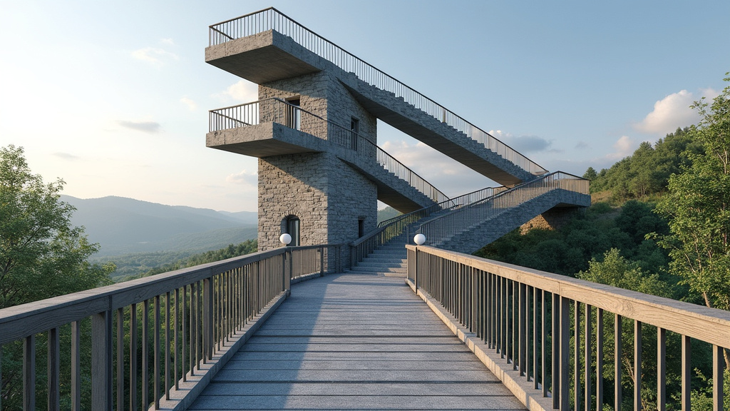 Vue rapprochée du rail et du moteur d’un monte-escalier installé à Château-Renault