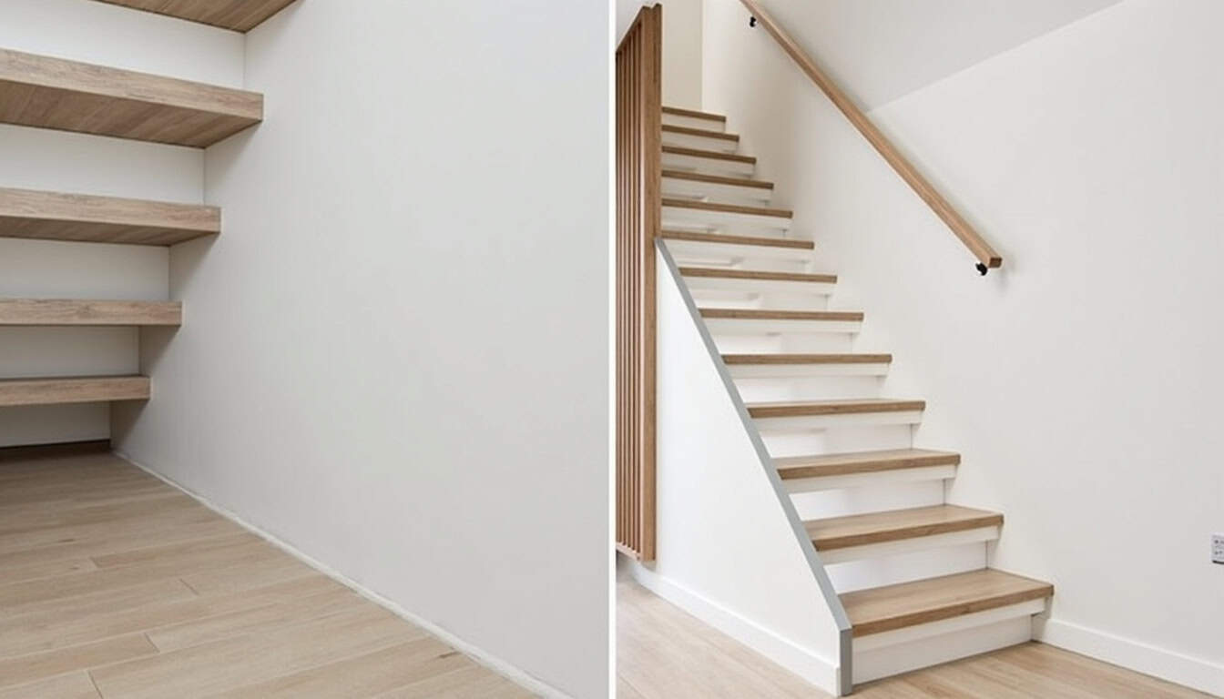Comparaison entre un monte-escalier droit et un tournant installés dans des foyers de La Bâtie-Rolland