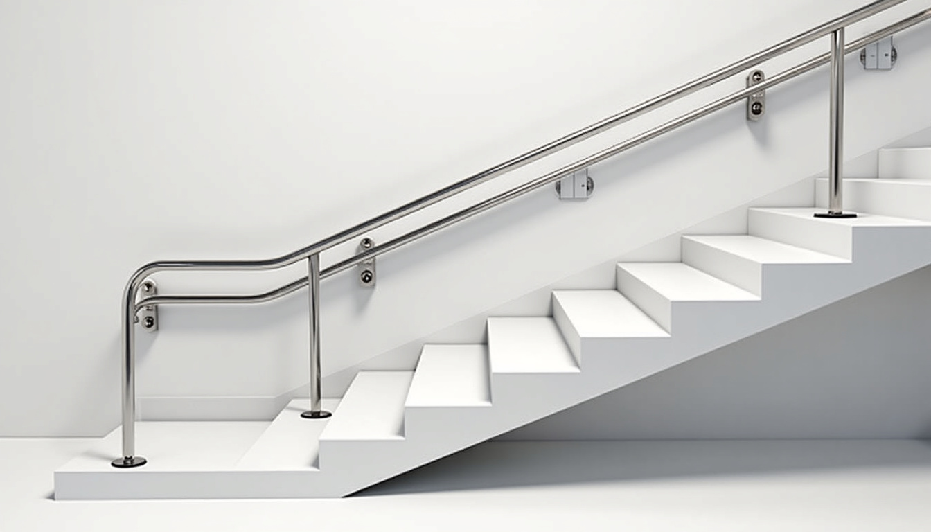 Comparaison visuelle des rails de monte-escaliers Stannah, Handicare, Otolift et ThyssenKrupp posés sur différents types d’escaliers