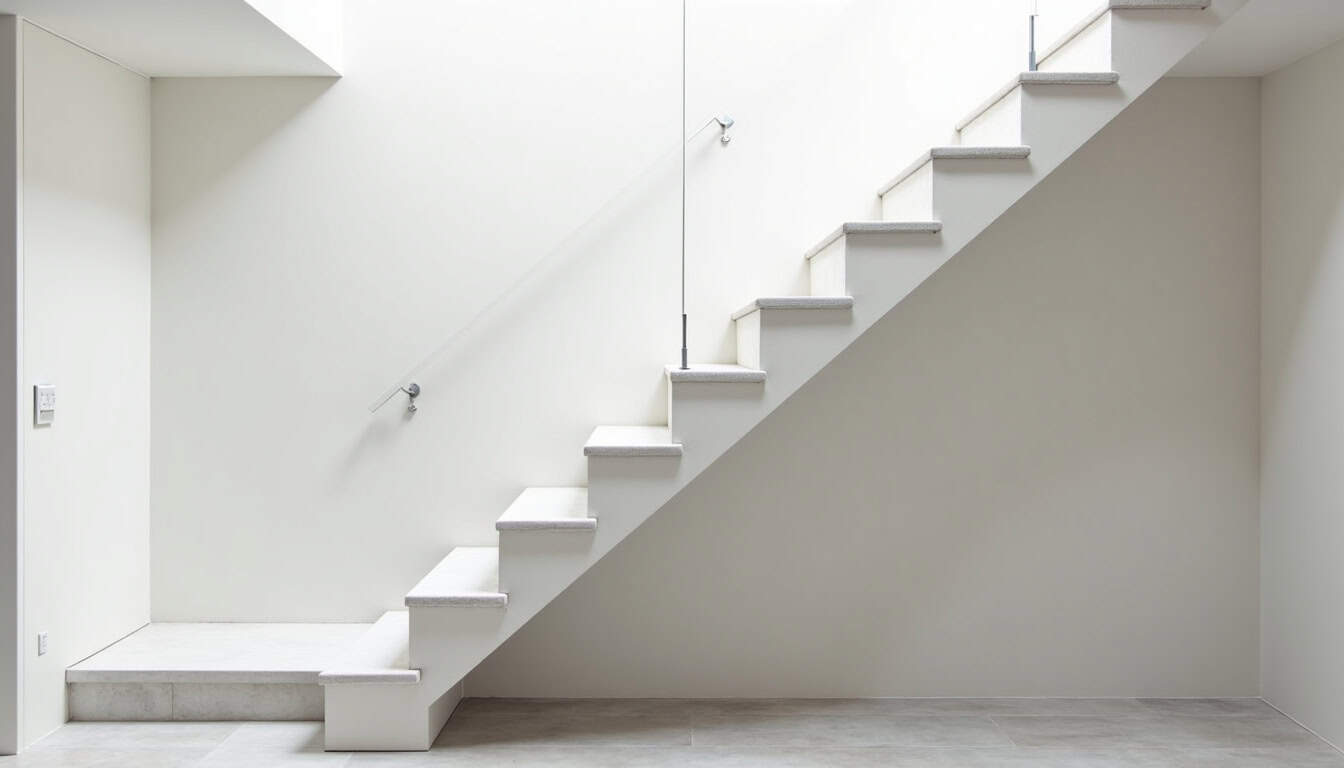 Configuration d’un monte-escalier sur un escalier tournant dans une maison à Cusy