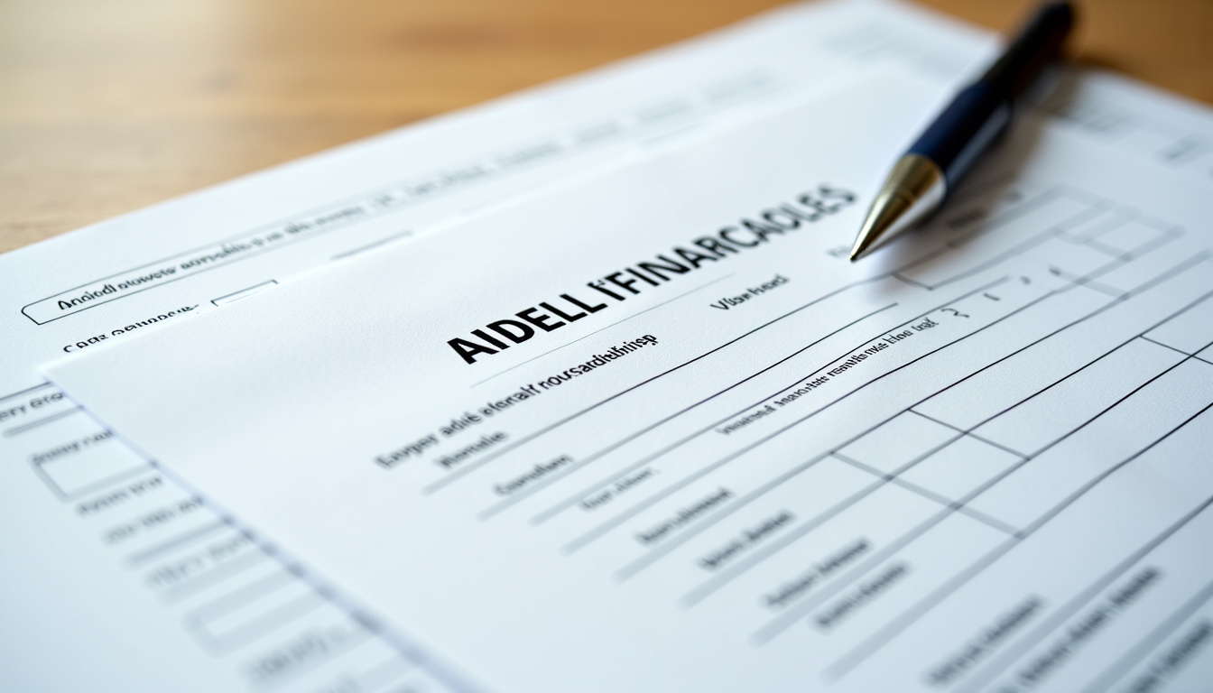 Depôt d’un dossier d’aides financières pour un monte-escalier à Saint-Uze, avec formulaire et documents administratifs