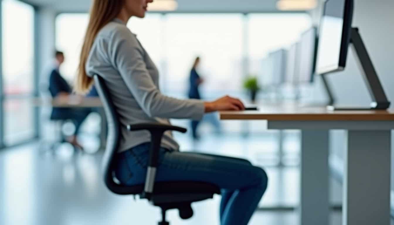 Détail du siège ergonomique d