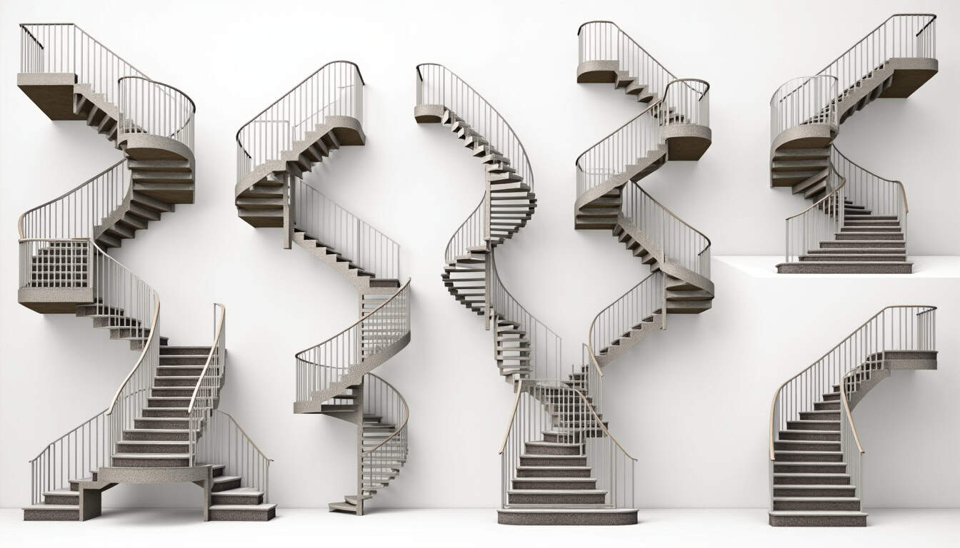 Différents types de monte-escaliers adaptés aux escaliers droits, tournants et extérieurs dans les maisons de La Suze-sur-Sarthe