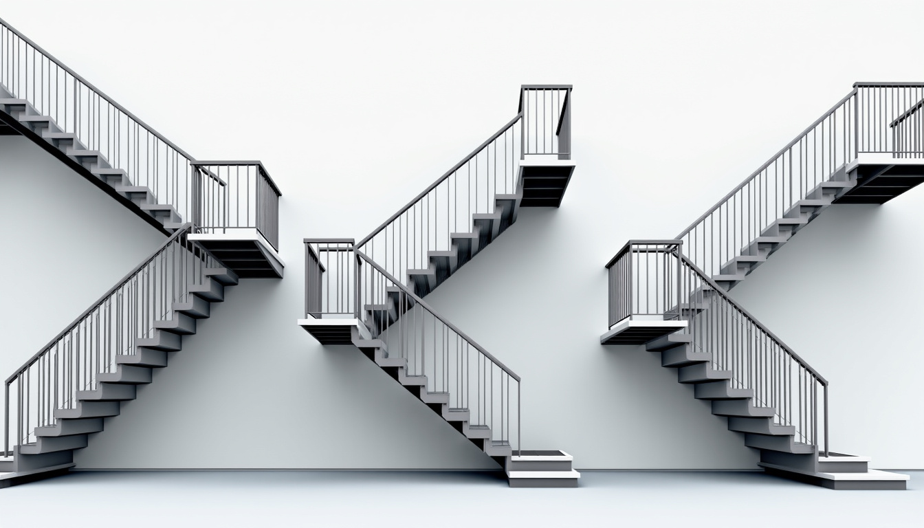 Différents types de monte-escaliers installés à Albertville: droit, tournant et extérieur