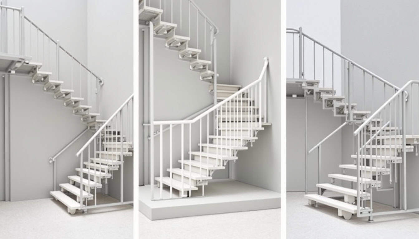 Différents types de monte-escaliers installés à Marsannay-la-Côte: droit, tournant et extérieur
