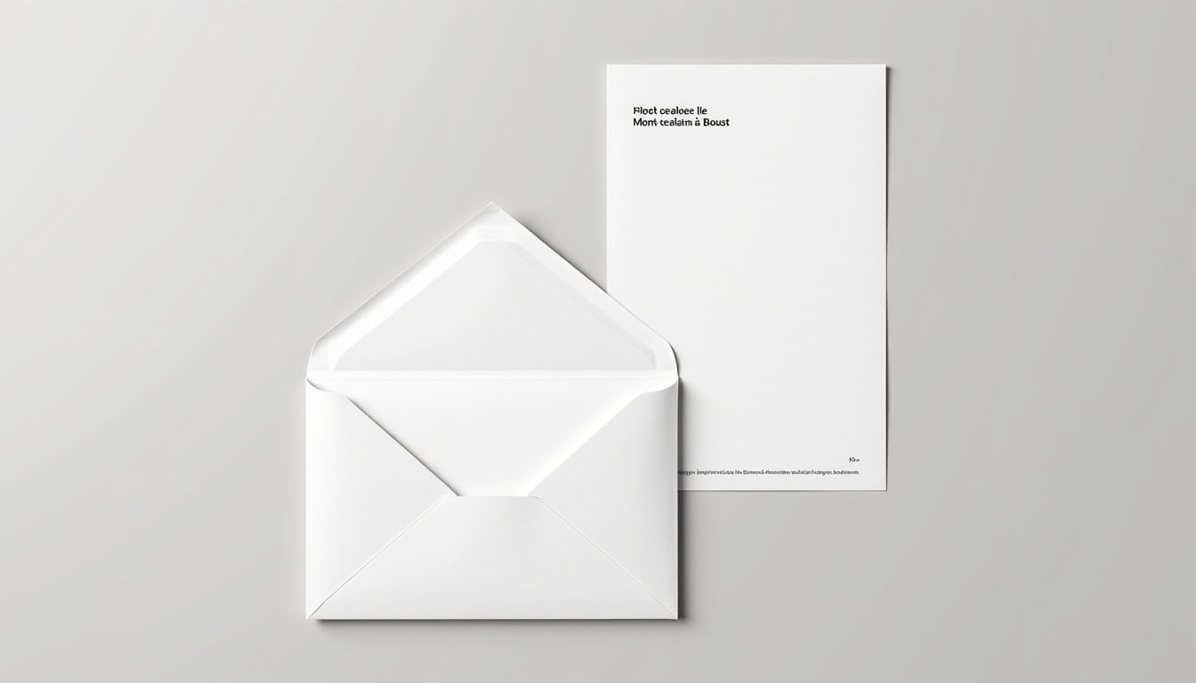 Document administratif et enveloppe symbolisant les aides financières pour monte-escalier à Boust