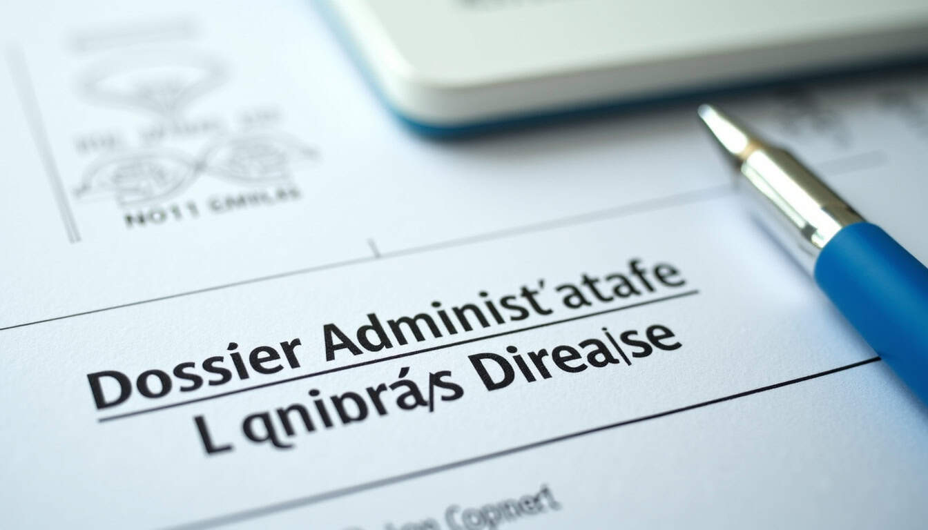 Dossier administratif pour aides financières liées à l