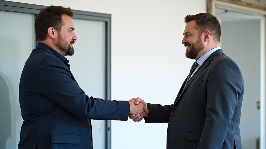 Échange entre un habitant de Choisy-au-Bac et un installateur lors d
