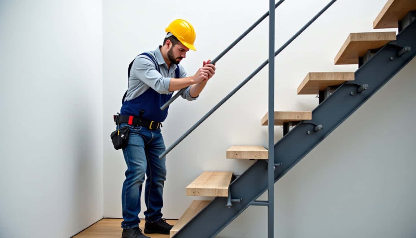 Entretien d’un monte escalier par un technicien à Ablon-sur-seine