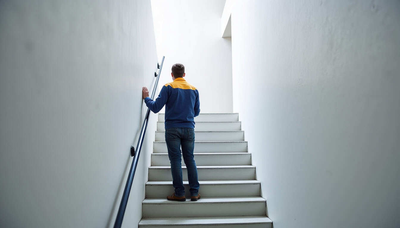 Entretien d’un monte-escalier par un technicien à Fuveau