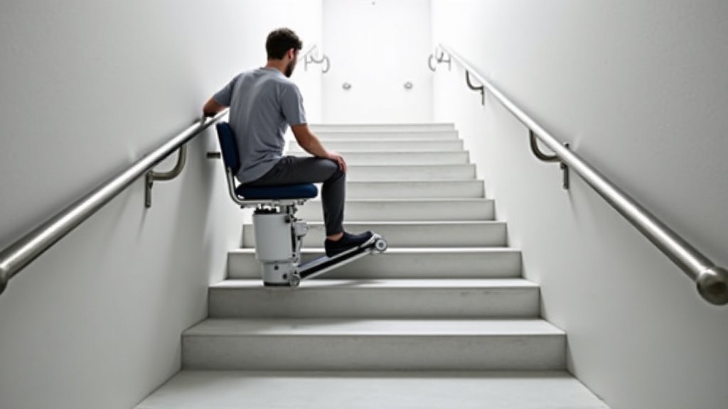 Fauteuil monte-escalier électrique en fonctionnement dans un intérieur moderne à Nandy