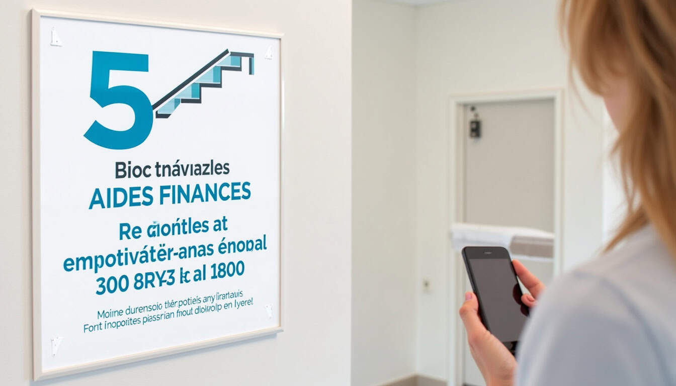 Infographie illustrant les aides financières disponibles pour un monte-escalier à Bouaye en 2026